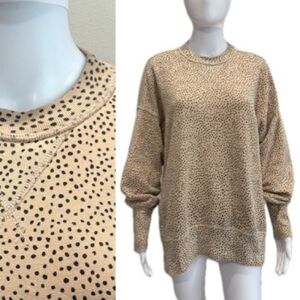 Abercrombie & Fitch Soft A&F Oversized Leopard Dot Tunic Sweatshirt Size XS